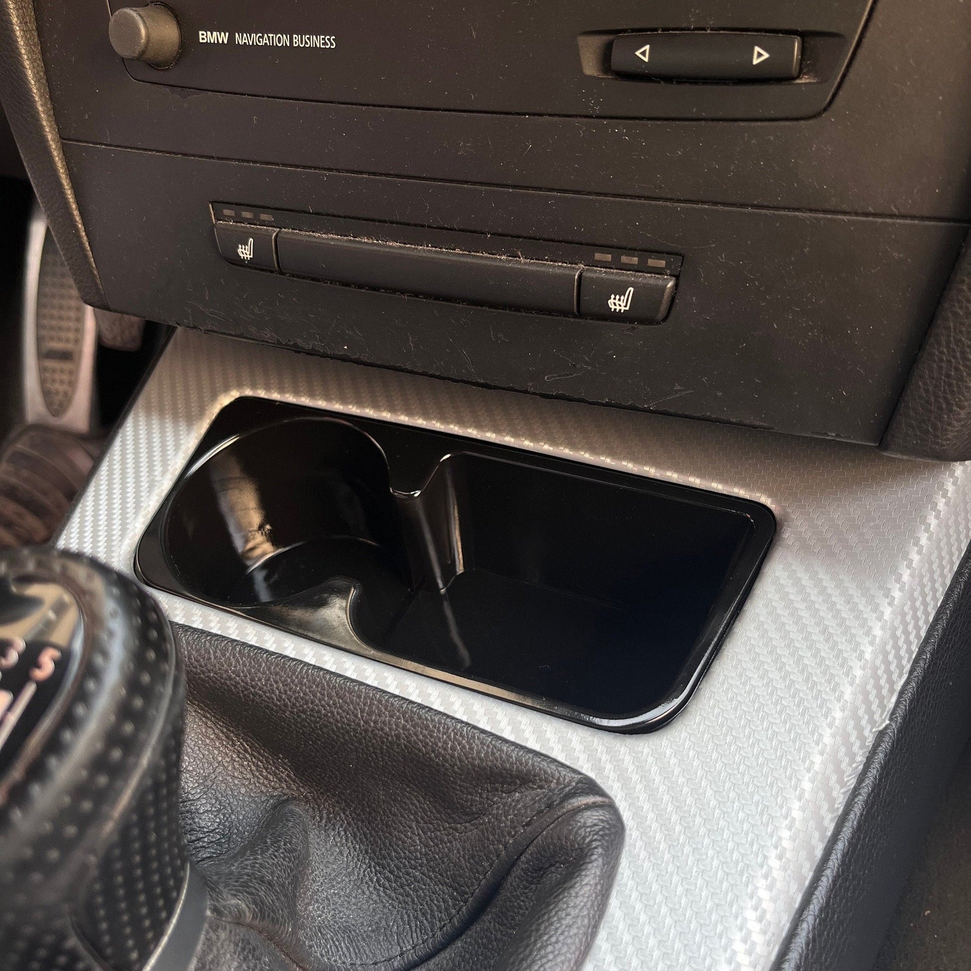 Cup Holder with Integrated Storage Tray for BMW 3 Series (E90–E93) - Exact Designs